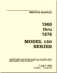 Cessna 150 Series Aircraft Service Manual 1969 thtu 1976