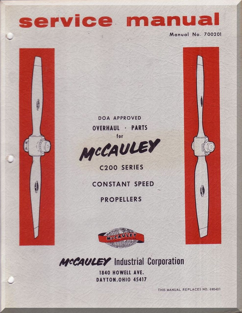 McCauley C200 Series Constant Speed Propellers Aircraft Manual ...