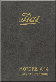 FIAT Motori  A.14 Aircraft Engine Maintenance  Manual,    ( Italian Language )