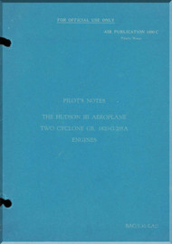 Lockheed " Hudson" III Pilot's Notes  Manual - AP 1690C-P.N