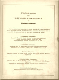 Lockheed " Hudson" Operator   Manual for Bendix Wireless System Installation -