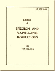Mc Donnell XF-88 Aircraft Handbook of Erection and Maintenance Instructions  Manual No.1033 -