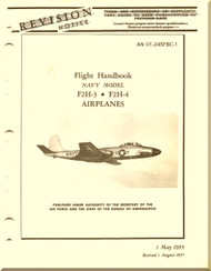 Mc Donnell F2H-33 - F2H-4 Aircraft Flight Manual - 01-245FBC-1 - 1955 / 1957