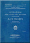FIAT Motori  A.74 RC 38 S Aircraft Engine Instruction  Manual,    ( Italian Language )
