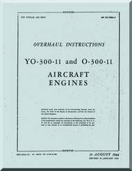Franklin  YO-300-11 O-300-11  Aircraft Engine  Service Instruction   Manual  ( English Language ) 
