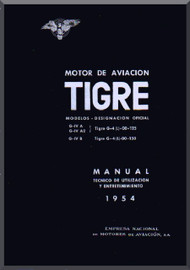 Elzalde Tigre   Aircraft Engine  Technical Manual  (Spanish Language ) 