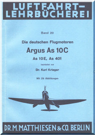    ARGUS  Flugmotor As 10 C   Aircraft Engine Technical  Manual  ( German Language ) 