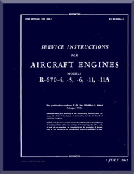 Continental R-670 -4 -5 -6 -11    Aircraft Engine Service Manual  ( English Language )