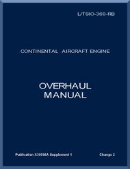 Continental L / TSIO-360 Aircraft Engine Overhaul Manual  ( English Language ) Form X30596A