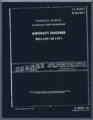 Continental O-470 - 7, 11 Aircraft Engine Illustrated Parts Catalog  Manual  ( English Language ) TO 2R-0470-4 , 1955