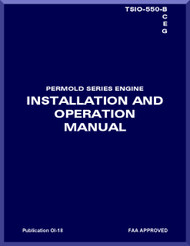 Continental TSIO-550 - B C E G   Aircraft Engine Installation and Operation Manual  ( English Language )