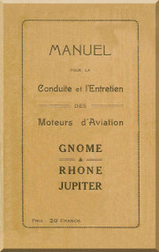Rhone Gnome Jupiter Operating Manual ( French Language )  