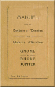 Rhone Gnome Jupiter Operating Manual ( French Language )