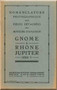 Rhone Gnome Jupiter Series V Nomenclature - Illustrated Parts Catalog ( French Language )
