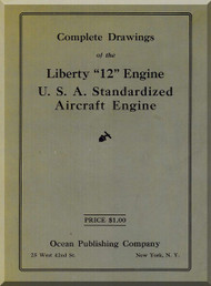 Liberty 12  HP Aircraft Engine Technical Manual Complete Drawings   (English Language )