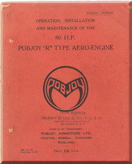 Pobjoy " R "   Aircraft Engine  Operation, Installation and Maintenance Manual  ( English Language )