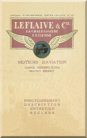 Hispano Suiza 8 150 180 200  Aircraft Engine Maintenance Manual Instruction Book  ( French Language ) 