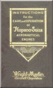 Wright Hispano Suiza 8 150 Aircraft Engine Maintenance Manual Instruction Book  ( French Language ) 