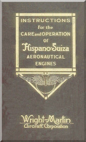 Wright - Hispano Suiza 8 150 Aircraft Engine Maintenance Manual Instruction Book  ( French Language )