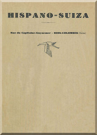 Hispano Suiza 14 AA Aircraft Technical Manual Instruction Book  ( French Language ) 