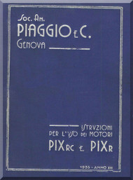 PIAGGIO  P IX Aircraft Engine Technical  Manual,    ( Italian Language )  