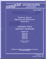 Hamilton Standard  Aircraft Propeller Variable Pitch Maintenance Manual 