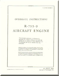 Jacobs R-755-9  Aircraft Engine Overhaul Manual  ( English Language ) 