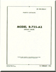 Jacobs R-755 A2  Aircraft Engine Parts Catalog Manual  ( English Language ) 