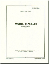 Jacobs R-755 A2  Aircraft Engine Parts Catalog Manual  ( English Language )