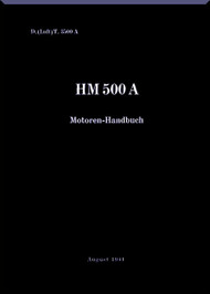 Hirth Motor 500 A   Aircraft Engine Handbook  Manual  ( German Language )