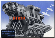 Hirth Motor HM 508   Aircraft Engine Technical  Manual  ( German Language )  Prospekt