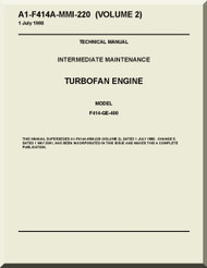      General Electric F414-GE-400  Aircraft Turbofan  Engine  Maintenance Manual  ( English  Language ) -A1-F414A-MMI-210 Volume 2