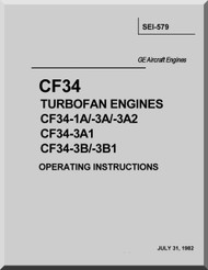 General Electric CF34 Turbofan Engines Operating Instructions Manual  ( English  Language ) - SEI-579