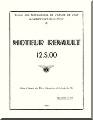 Renault 12 T 04-06  Aircraft Engine  Technical Manual  ( French Language )  - Text  1956