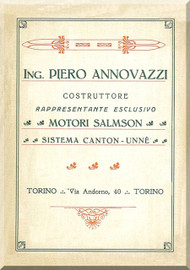Salmson M 9 Aircraft Aero Engine Technical Manual (Italian Language )