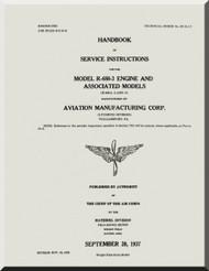 Lycoming R-680 -3  Aircraft Engine Service Manual  ( English Language ) 