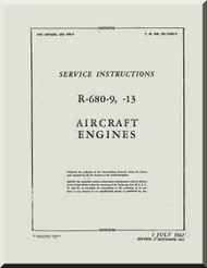 Lycoming R-680 -9 -13 Aircraft Engine Service Manual  ( English Language ) 