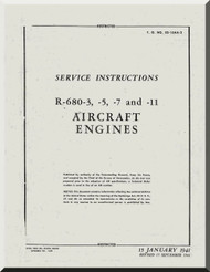 Lycoming R-680 -3 -5 -7 -11 Aircraft Engine Service  Manual  ( English Language ) 