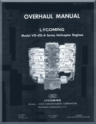 Lycoming VO-435-A  Helicopter Engine  Overhaul Manual  ( English Language ) , 1978