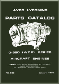 Lycoming  O-320,  WCF  Aircraft Engine Parts Manual  ( English Language ) , 1976 -   PC-203