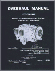 Lycoming  O-320  and O-340 Aircraft Engine Overhaul Manual  ( English Language ) , 1960 -