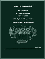 Lycoming  IO-540-L1C5 Aircraft Engine  Parts Manual  ( English Language ) , 1986 , PC-615-5