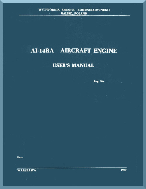 Ivchenko Al-14RA Aircraft Engine User Manual    (English Language ) - 1967
