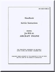 Westinghouse J34-WE-36  Aircraft Engine Service  Manual  ( English Language ) 