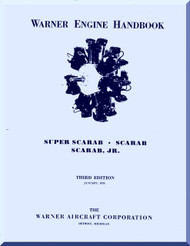 Warner Super Scarab Aircraft Engine Handbook Manual