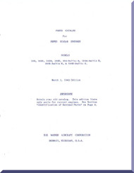 Warner Super Scarab   Aircraft Engine Parts Catalog Manual  ( English Language )