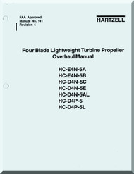 Hartzell Aircraft Propeller Four Blade Lightweight Turbine Overhaul  Manual - 141