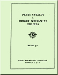 Wright J-5  Aircraft Engine Parts Catalog Manual  ( English Language ) 