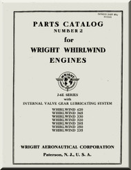Wright Whirlwind J-6 E Aircraft Engine Parts Catalog Manual