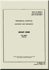 Wright R-975 -46 Aircraft Engine Parts Catalog  Manual  ( English Language ) 